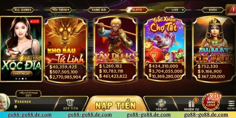 5 game nổ hũ GO88 cực hot cho newbie