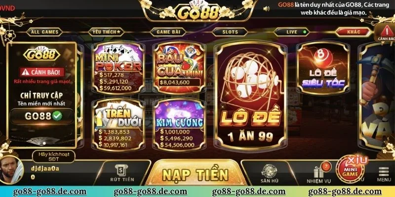 Các hình thức xổ số GO88 đa dạng