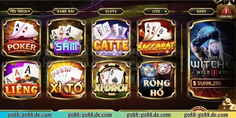 TOP 4 game bài GO88 đáng chú ý
